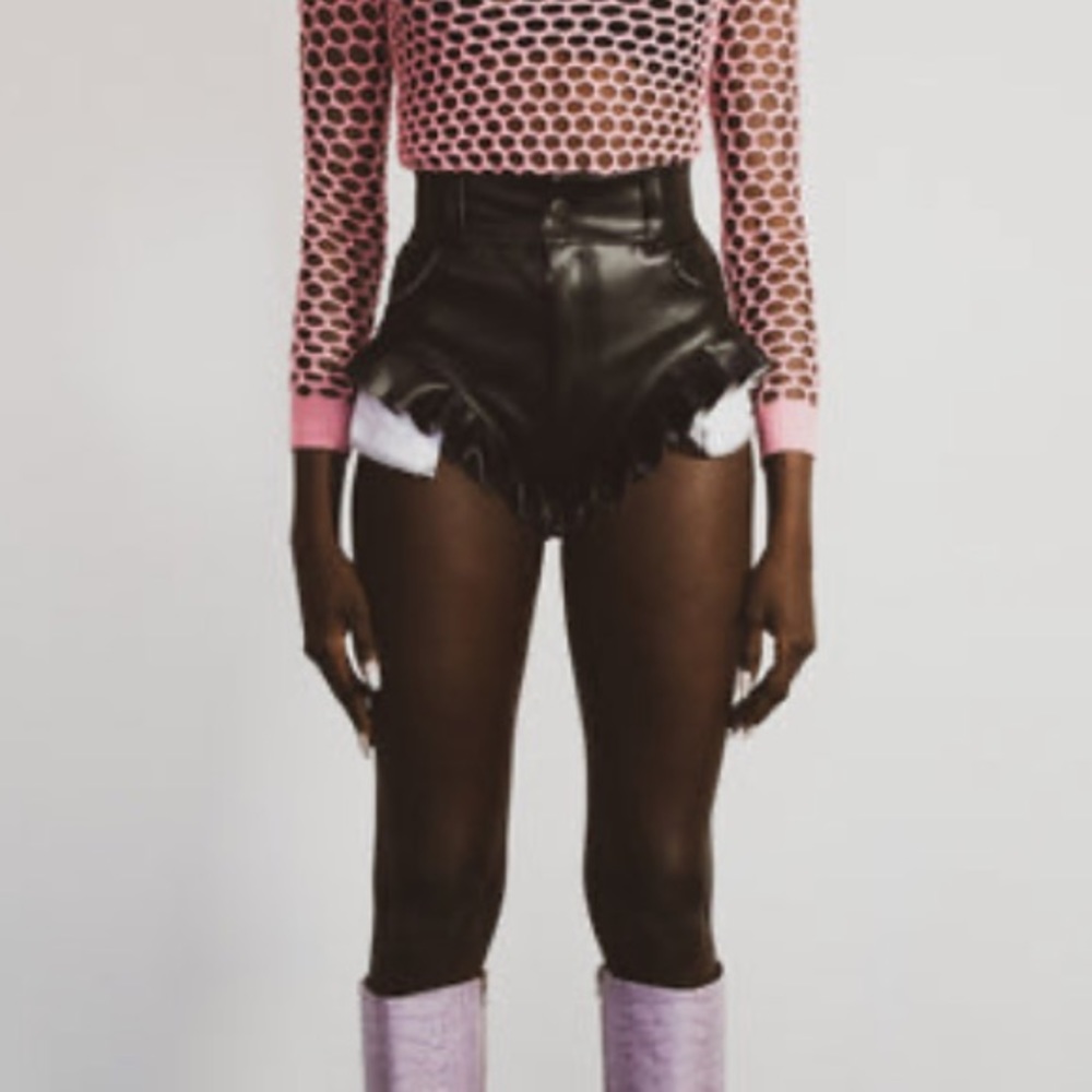 Char Workroom Vegan Leather Shorts